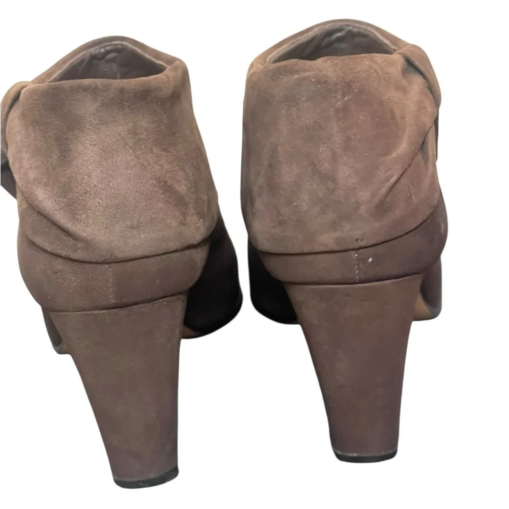Kate Spade Chocolate Suede Heeled Booties size 9.5M